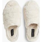 Pantofole larghezza E beige numero 36 di pelliccia con allacciatura elasticizzata per Donna Calvin Klein 