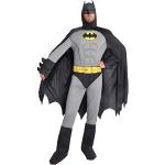 Ciao- Batman Classic Costume Adulto Originale DC Comics (Taglia XL) con Muscoli pettorali Imbottiti, Colore Grigio/Nero, XL, 11685.XL