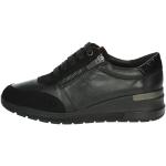 Sneakers larghezza E casual nere numero 41 di pelle con cerniera con plantare estraibile con cerniera per Donna Cinzia Soft 