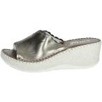 Pantofole grigie numero 39 di pelle per Donna Cinzia Soft 