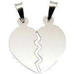 Ciondoli in argento con incisioni con cuore per Donna Maglione gioielli 