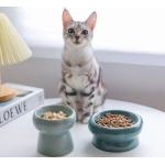 Ciotola in ceramica Alimentatore per cuccioli di cane e gatto Alimentazione e consumo di cibo Acqua Piede alto Sollevamento piatto Articoli per gatti Accessori per animali domestici