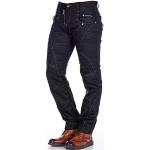 Cipo and Baxx - Jeans da uomo, vestibilità normale, con cuciture a contrasto, colore nero Nero W31