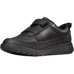 Sneakers basse larghezza E casual nere numero 29,5 di pelle per bambini Clarks 