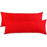 Cuscini rosso rubino in tessuto sostenibili 2 pezzi da allattamento 