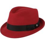 Cappelli trilby classici rosso scuro per Donna Lierys 