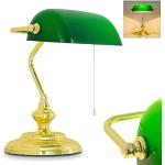 Lampade da tavolo classiche verdi in acciaio compatibile con E27 Hofstein 
