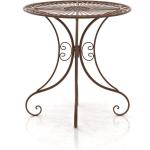 Tavolini romantici marroni in ferro diametro 70 cm 