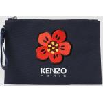 Borsette clutch blu di cotone Kenzo Logo 