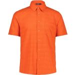Camicie scontate arancioni S di pile tinta unita per la primavera mezza manica con manica corta per Uomo CMP 
