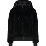 Giacche da sci urban nere M di eco-pelliccia con cappuccio per Donna CMP 