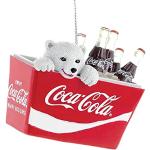 Coca-Cola Kurt Adler Polar Bear Cub in Coca-Cola Cooler Ornament, 6,75 cm
