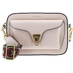 Coccinelle Beat Soft Ribb Crossbody Bag Grained Leather Creamy Pink