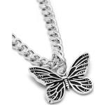 Ciondoli argentati in acciaio inox con farfalla 