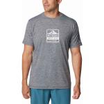 T-shirt scontate casual grigie L mezza manica da fitness per Uomo Columbia 