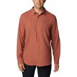 Magliette & T-shirt scontate arancioni S in poliestere traspiranti con manica lunga per Uomo Columbia Silver Ridge 
