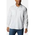 Magliette & T-shirt scontate da lavoro bianche L in poliestere traspiranti con manica lunga per Uomo Columbia Silver Ridge 