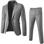 Tailleur elegante grigio 3 XL per matrimonio con pantalone 
