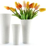Vasi bianchi in ceramica 15 cm 