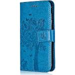 Custodie Samsung Galaxy s7 blu di pelle antishock a libro 