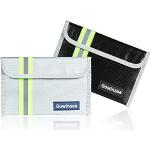 Gowinsee 2 pezzi borsa ignifuga, piccolo portafoglio (12,7 x 20,3 cm), portafoglio, custodia protettiva per contanti, impermeabile, sicura per oggetti di valore..