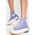 Sneakers alte larghezza A scontate lilla numero 40,5 per Donna Converse Run Star Hike 