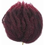 Coolbers 18 inch Afro Kinky Curly Hair Crochet Braids Synthetic Marley Bob Hair Crochet Twist Marley Hair (6 packs, 1B/Burg)