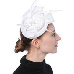 Cappelli bianchi per Natale con veletta per Donna 