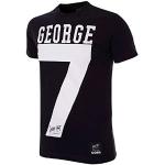 COPA George Best Number 7 T-Shirt Girocollo da Uomo, Uomo, T-Shirt Girocollo, 6770, Nero, S