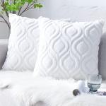 Cuscini scontati bianchi 50x50 cm da lavare a mano 2 pezzi per divani morbidi 