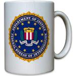 Copytec- Tazza con distintivo dell'FBI, Tazza polizia americana scritta in inglese # 12602