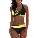 Top bikini militari gialli XXL taglie comode per Donna 