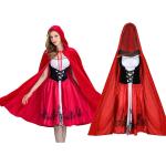 Costumi Cosplay rossi 3 XL taglie comode per festa per Donna Cappuccetto Rosso 
