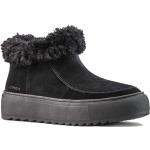 Sneakers invernali larghezza E scontate nere numero 40 in pelle di camoscio con cerniera impermeabili per Donna 