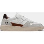 Sneakers basse larghezza E vintage bianco sporco numero 47 di cotone con stringhe per Uomo D.A.T.E. Court 