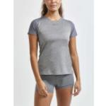 T-shirt grigio scuro XS in poliestere mezza manica da running per Donna Craft 