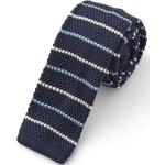 Cravatte azzurre a righe in maglia per Uomo 