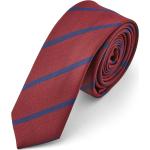Cravatta a strisce blu e rosso metalizzato