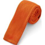 Cravatte arancioni in poliestere in maglia per Uomo 