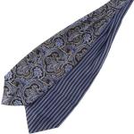 Cravatte ascot casual blu a righe per cerimonia per Uomo 