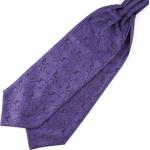 Cravatte ascot viola scuro per cerimonia per Uomo 