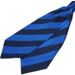 Cravatte ascot eleganti azzurre di seta a righe per Uomo Trendhim 