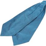 Cravatte ascot blu di seta a pois per Uomo Trendhim 