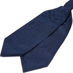 Cravatte ascot classiche blu navy di seta a pois per Uomo Trendhim 