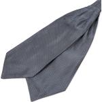 Cravatte ascot grigie di seta a pois per Uomo Trendhim 