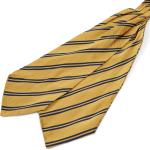 Cravatte ascot gialle di seta a righe per Uomo Trendhim 