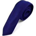 Cravatte artigianali blu navy di lana per Uomo 