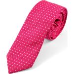 Cravatte eleganti rosa di cotone a pois per Uomo 