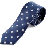 Cravatte artigianali classiche blu a pois per Uomo 