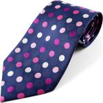 Cravatte artigianali multicolore di seta a pois per Uomo 